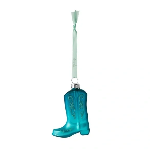 Taylor Swift Debut Boot Ornament Blue Teal Christmas Tree Holiday Collection